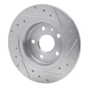 Buick Encore Brake Rotor (1) - Rear Left - R1 Concepts - Drilled & Slotted - Silver - `11-`22